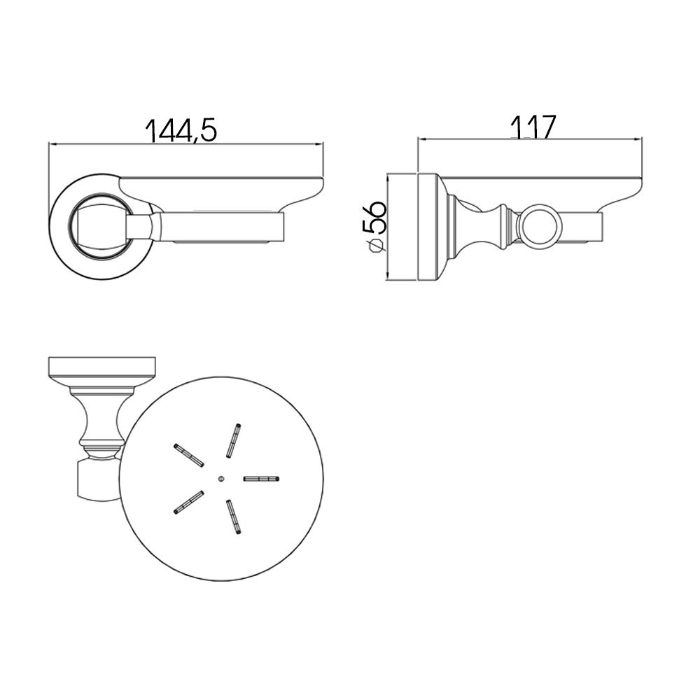 RB52004 Мыльница стеклянная Raiber  - Вид №1