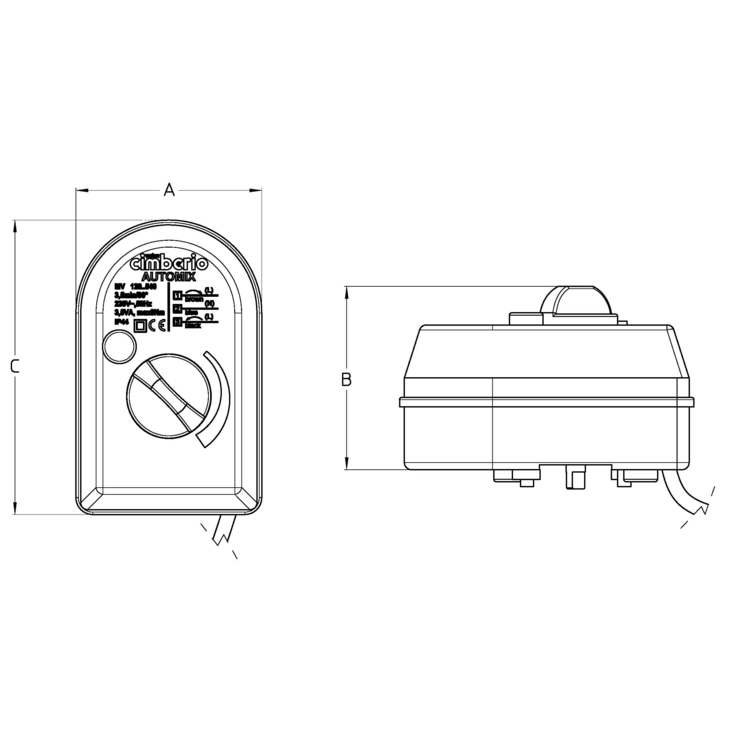 CIMBERIO CIM EMV 120/540 Электропривод для клапанов серии 680-684 CIM EMV 120/540  - Вид №1