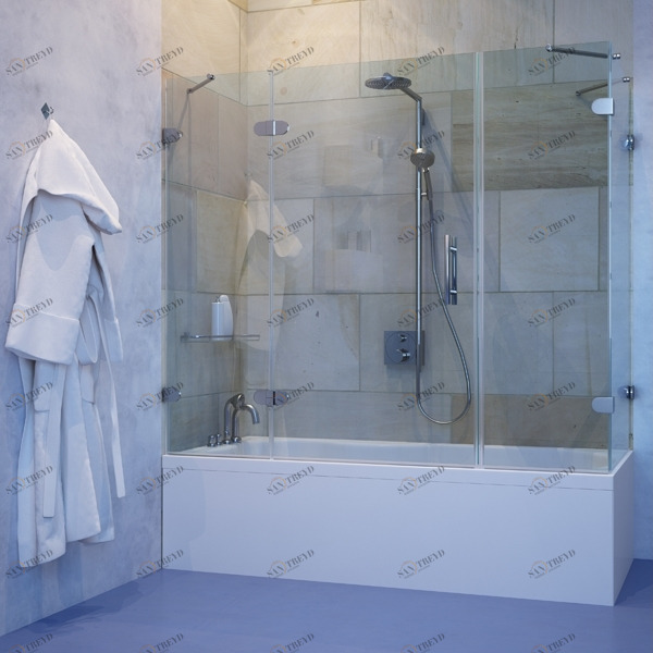 90100X120130GV004B Душевое ограждения на борт вынны GUTEWETTER Германия LUX