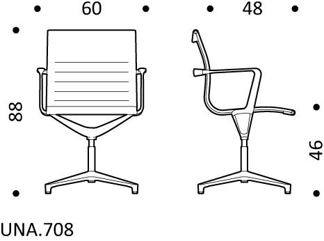 ICF Поворотное офисное кресло из ткани с 4 спицами Una chair sun-id-1357690 - Вид №1