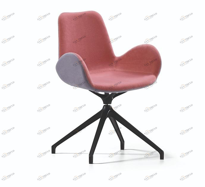 Midj Вращающийся стул обитый тканью на жердочке Dalia sun-id-1461322