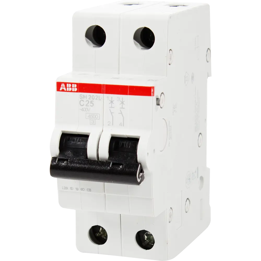 Автоматический выключатель ABB SH202L 1P N C25 А 4.5 кА 2CDS242001R0254 12486511 STLM-2079815 