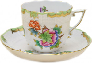 82952 Herend Чашка кофейная с блюдцем 160мл "Виктория" Фарфор