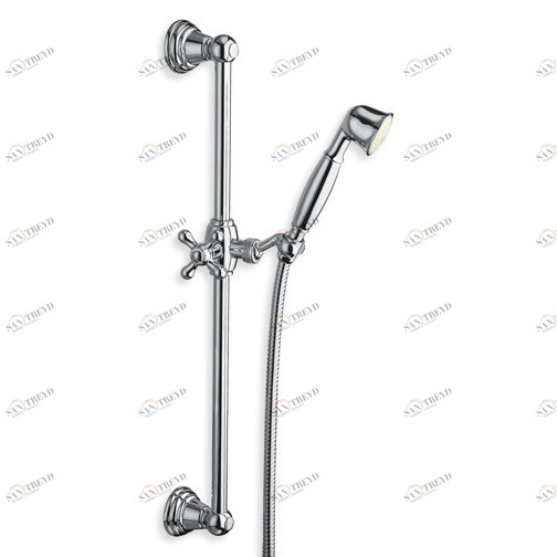CRIPD066 Передвижная штанга 54 см с гибким шлангом и ручным душем против известковых отложений Cristina Rubinetterie 