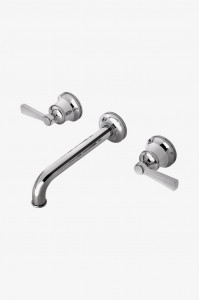 TRLS70 Транзитный низкопрофильный смеситель для унитаза с тремя отверстиями и металлическими ручками Waterworks