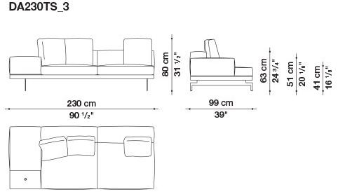 B&B Italia 3-х местный тканевый диван Dock sun-id-1376507 - Вид №124
