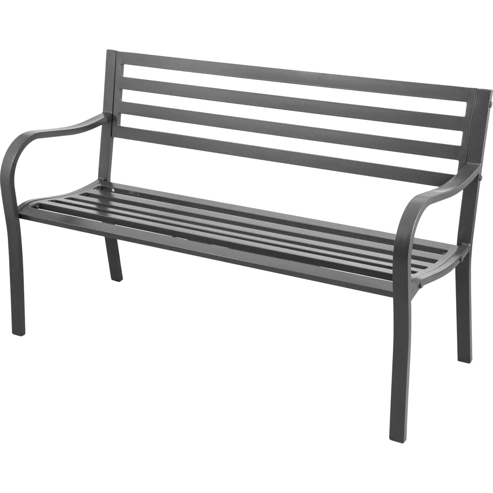 Скамья садовая 128x56x81 см сталь антрацит 82566578 STLM-2021194 Santreyd Товар без серии - Вид №1