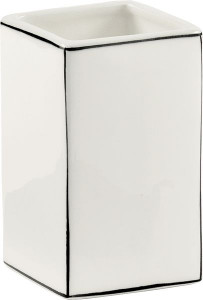 LC98(02) Gedy G-Lucrezia, настольный керамический стакан, белая керамика