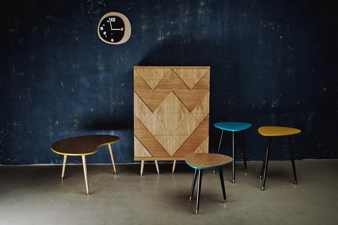 Комод с ножками и 6 ящиками дуб Big Woo WOODI  00-3965939 Бежевый;дуб сонома  - Вид №1