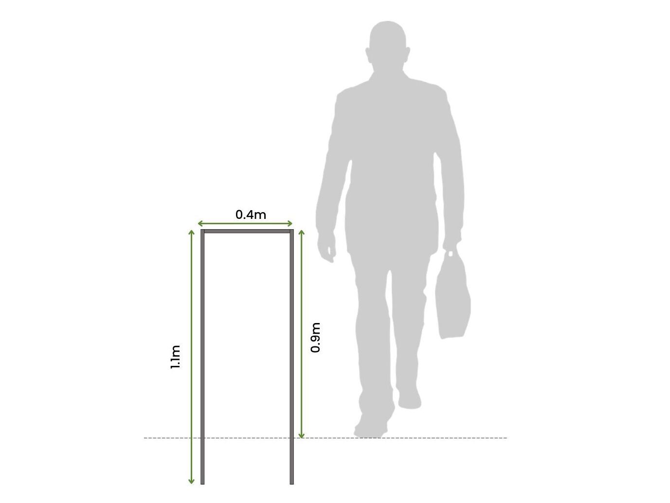 Стальная стойка для велосипедов с порошковым покрытием Urbencéa SUPPOR ARCH-00129347 - Вид №2