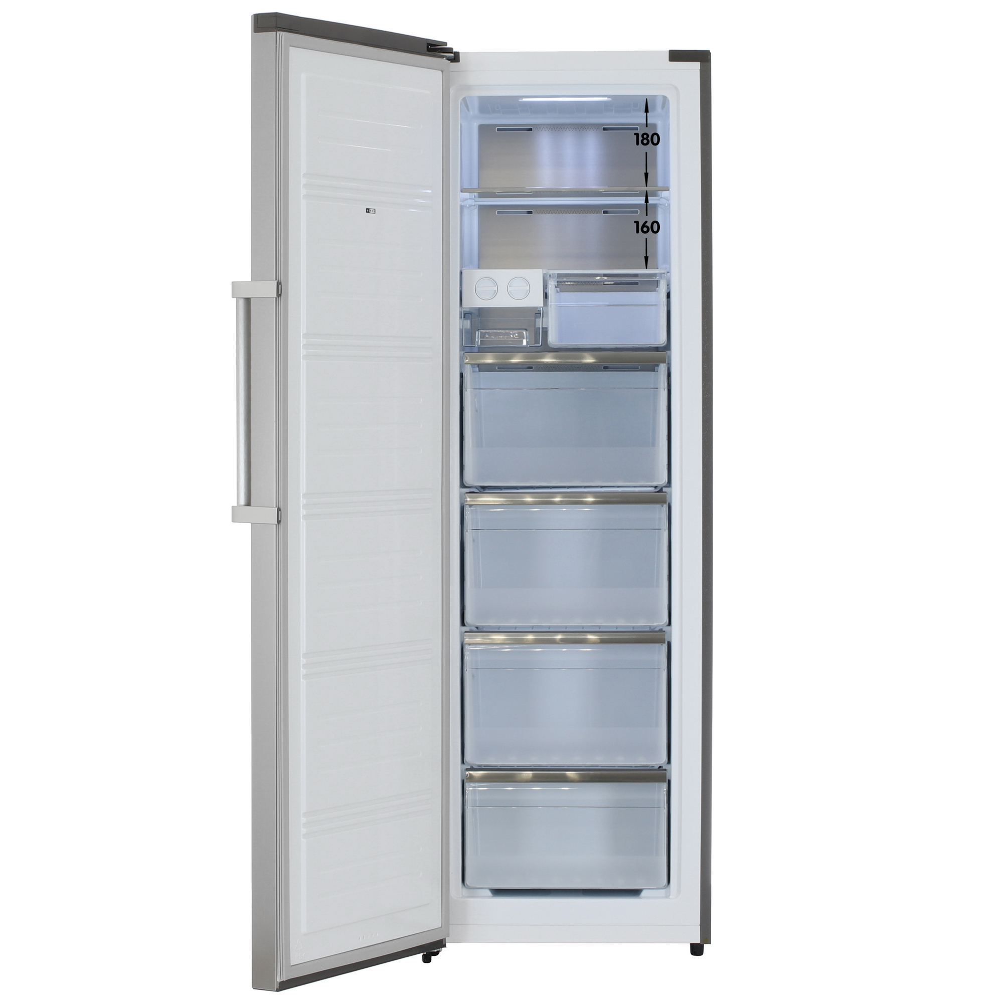 5413953 Морозильный шкаф  DEXP F4-26AHE серебристый STDN-0087424 - Вид №1