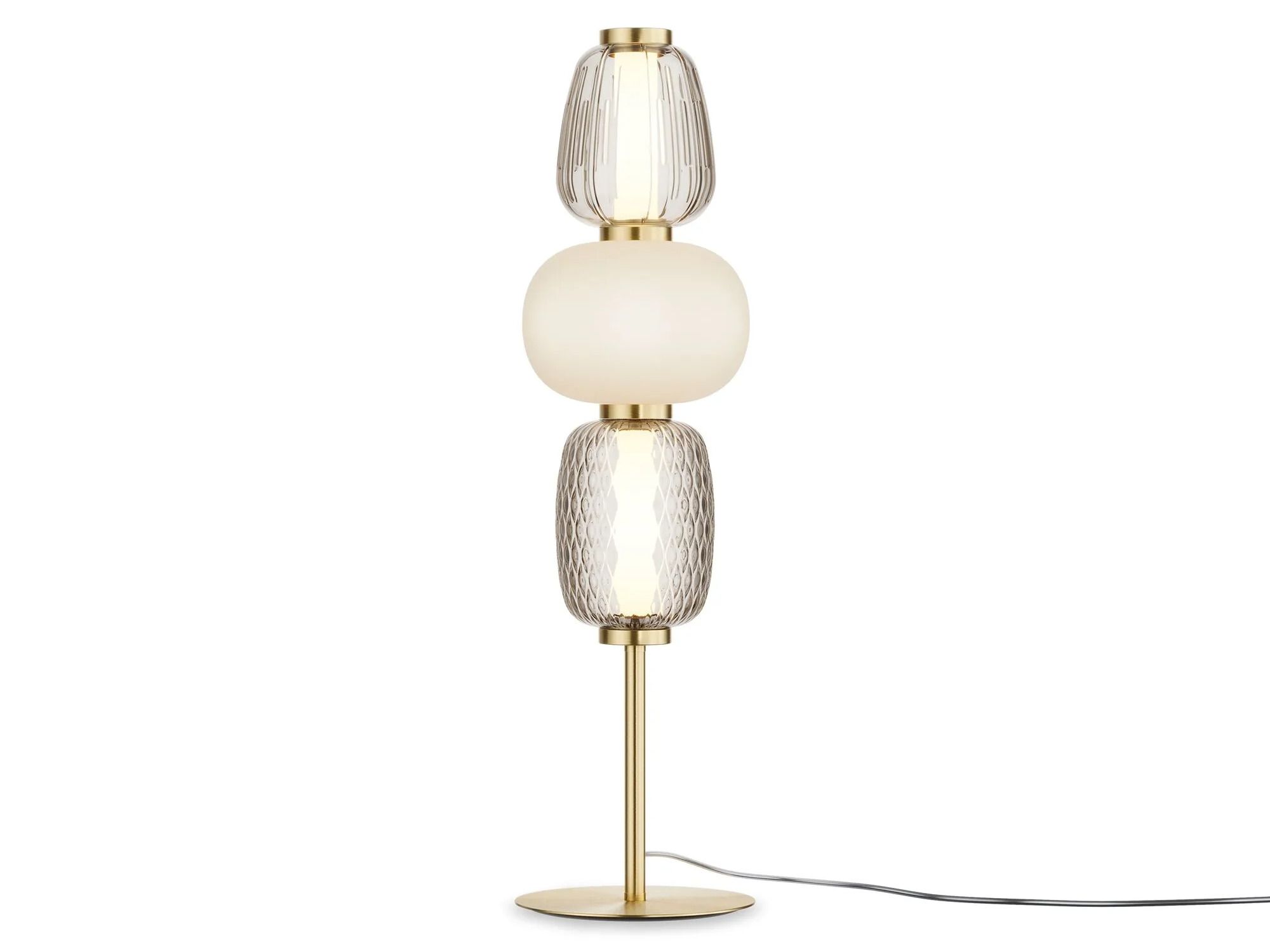 Светодиодная настольная лампа из стали и стекла Maytoni Узор ARCH-00130104 - Вид №1