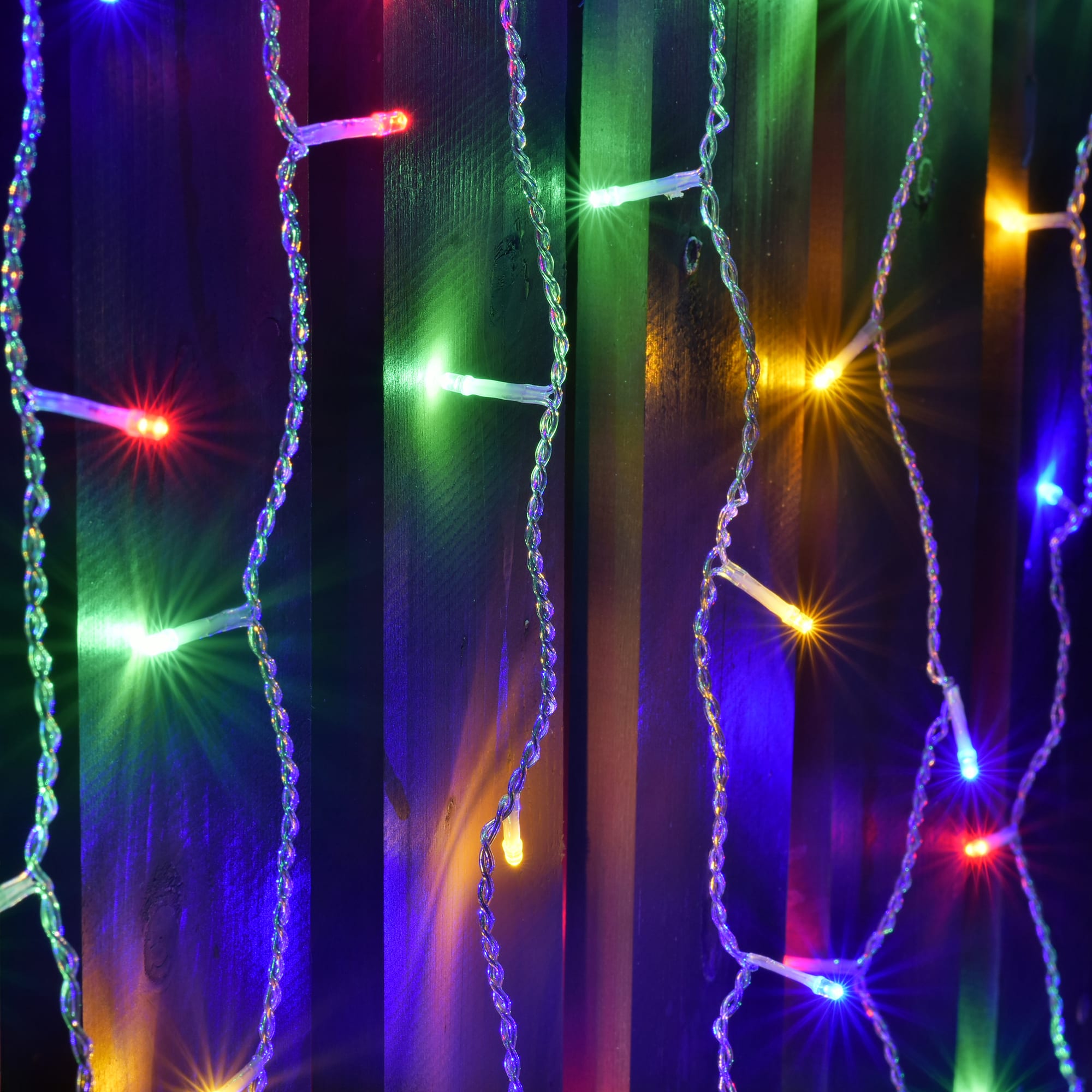 82341994 Электрогирлянда наружная «Занавес» 1x2 м 96 LED 6 нитей мультисвет Santreyd  - Вид №4