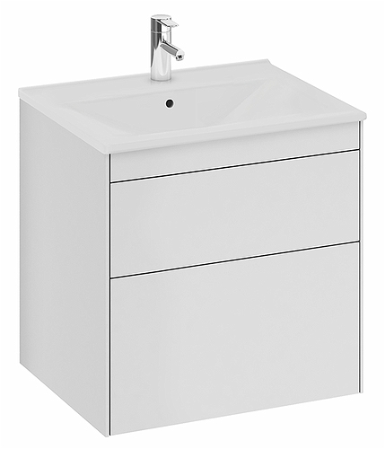 47435 IFO Sense тумба под умывальник с двумя ящиками, W = 600 мм, W1 = 610 мм, белый