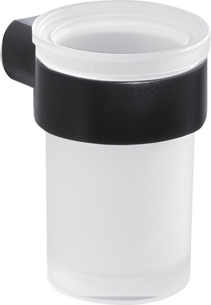 PI10(14) Gedy G-Pirenei, настенный стеклянный стакан, цвет черный матовый 