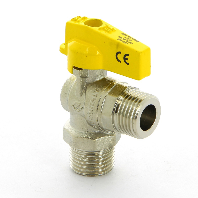 Кран шаровой для газа НН угловой NORMGAS флажок F.I.V. 1/2" FIV 8113R076 - Вид №1