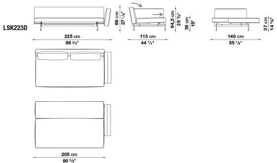 B&B Italia Кожаный диван-кровать Saké sun-id-1355310 - Вид №2