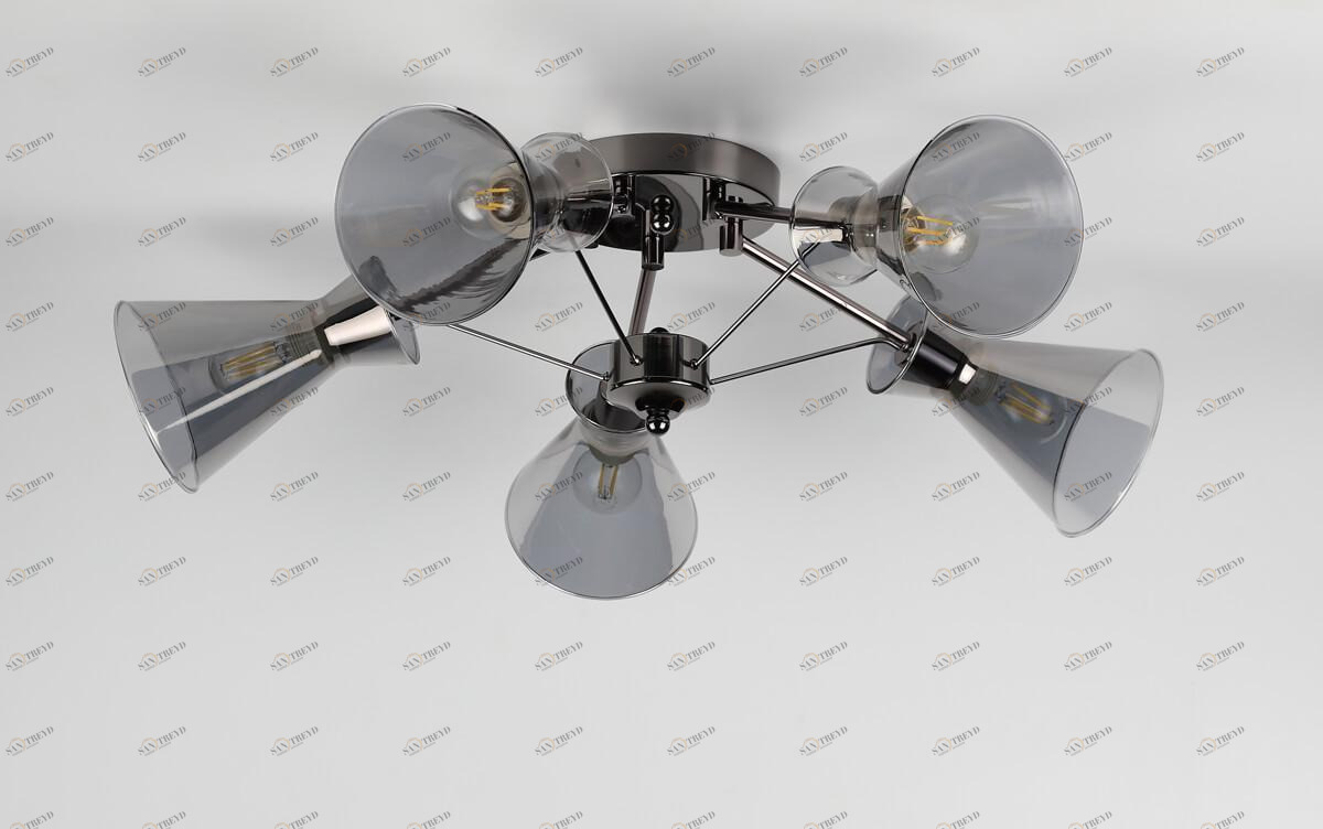 Потолочная люстра Rivoli Udito 3025-305 RIVOLI UDITO 336939 Серый;прозрачный 