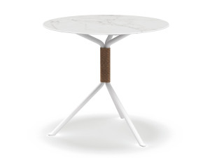 Круглый алюминиевый садовый стол с керамической столешницей