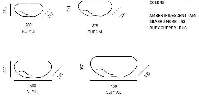 ELOA Ваза из дутого стекла / центральная часть Supernova 242 - Вид №12