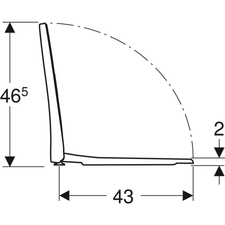 500.835.01.1 Сиденье для унитаза Geberit iCon тонкое исполнение Geberit  - Вид №4