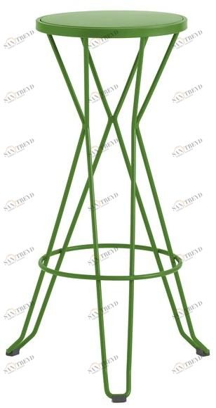 iSimar Барный стул из оцинкованной стали с подставкой для ног Madrid 8021 / 8028