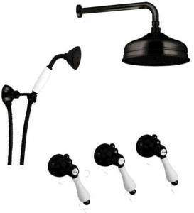 Rubinetteria Giulini Душевой набор с переключателем и лейкой Classic revolution - praga F7516w2kbce