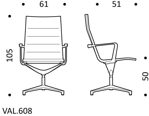 ICF Кресло руководителя поворотное на 4 спицы с высокой спинкой Valea sun-id-1441472 - Вид №3