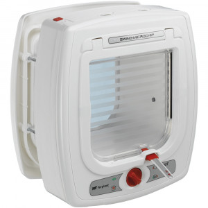 ПР0028508 Автоматическая дверь для животных SWING MICROCHIP, белая, определяющая микрочипы FERPLAST