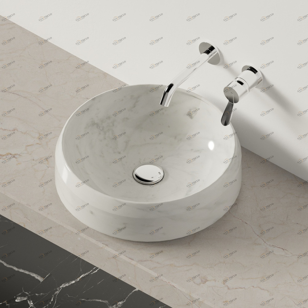 ACER1073MC Накладная раковина на столешницу  круглая Agape Lariana