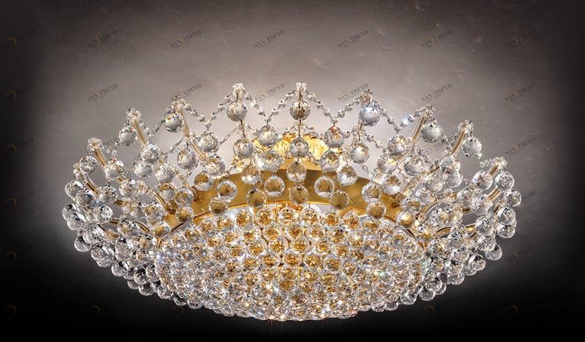 Masiero Потолочный светильник из металла с кристаллами swarovski® Maria teresa sun-id-1481510