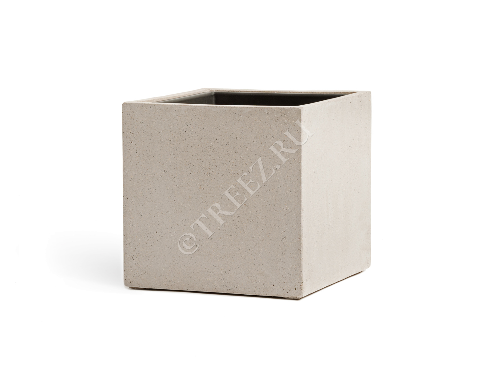 41.3317-02-005-BE-40 Кашпо  Effectory - серия Beton - Куб - Белый песок Цветочная коллекция  - Вид №3