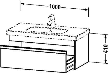 KT666800909 Ketho Тумбочка подвесная Светло-голубой матовый декор Duravit - Вид №1