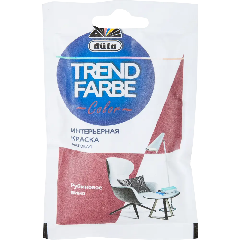 Краска для стен и потолков Trend Farbe цвет Рубиновое вино 50 мл 81970720 STLM-2170546 Dufa 