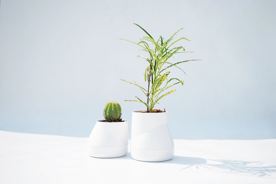 QLX20002-WH Горшок цветочный hill pot, большой, белый Qualy  - Вид №4