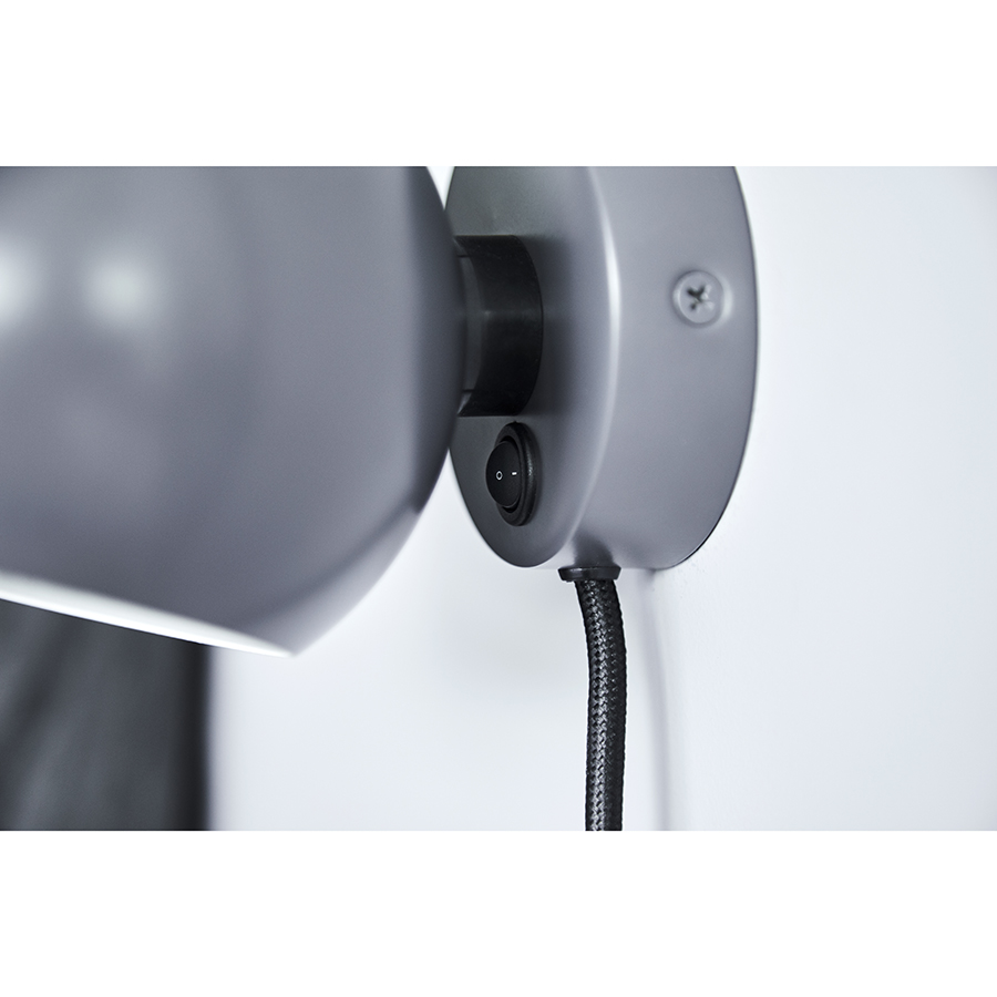 47501360111 Лампа настенная ball, D12 см, темно-серая матовая Frandsen  - Вид №4