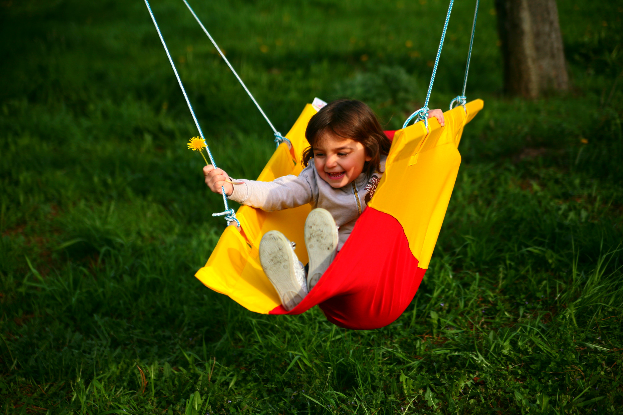 Гамак детский эргономичный оранжево-желтый ПОКАЧАЙКА  326717 Желтый Santreyd  - Вид №4