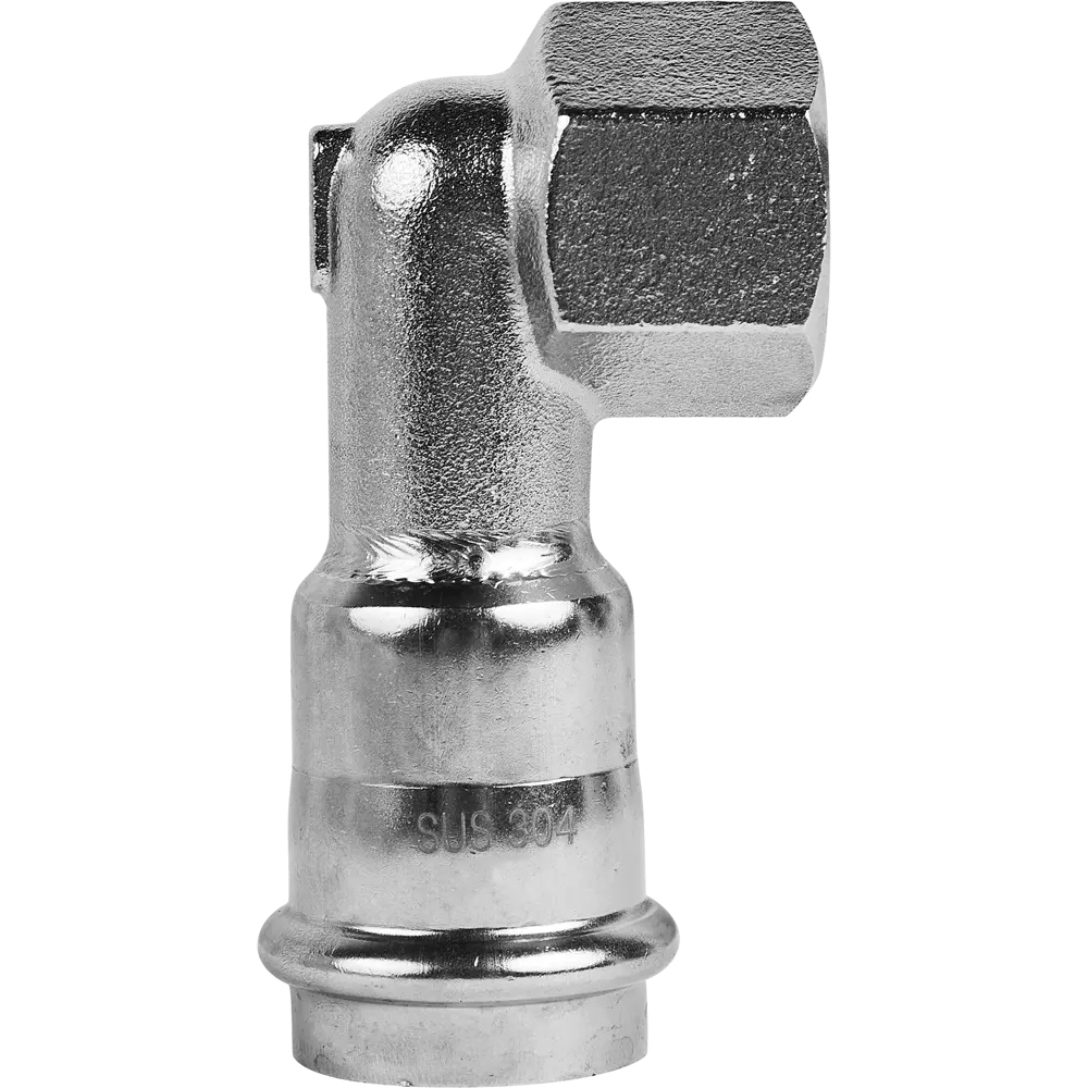 Угол переходной Rommer 3/4"x28 мм ВПр-ВР нержавеющая сталь STLM-2084274 - Вид №2