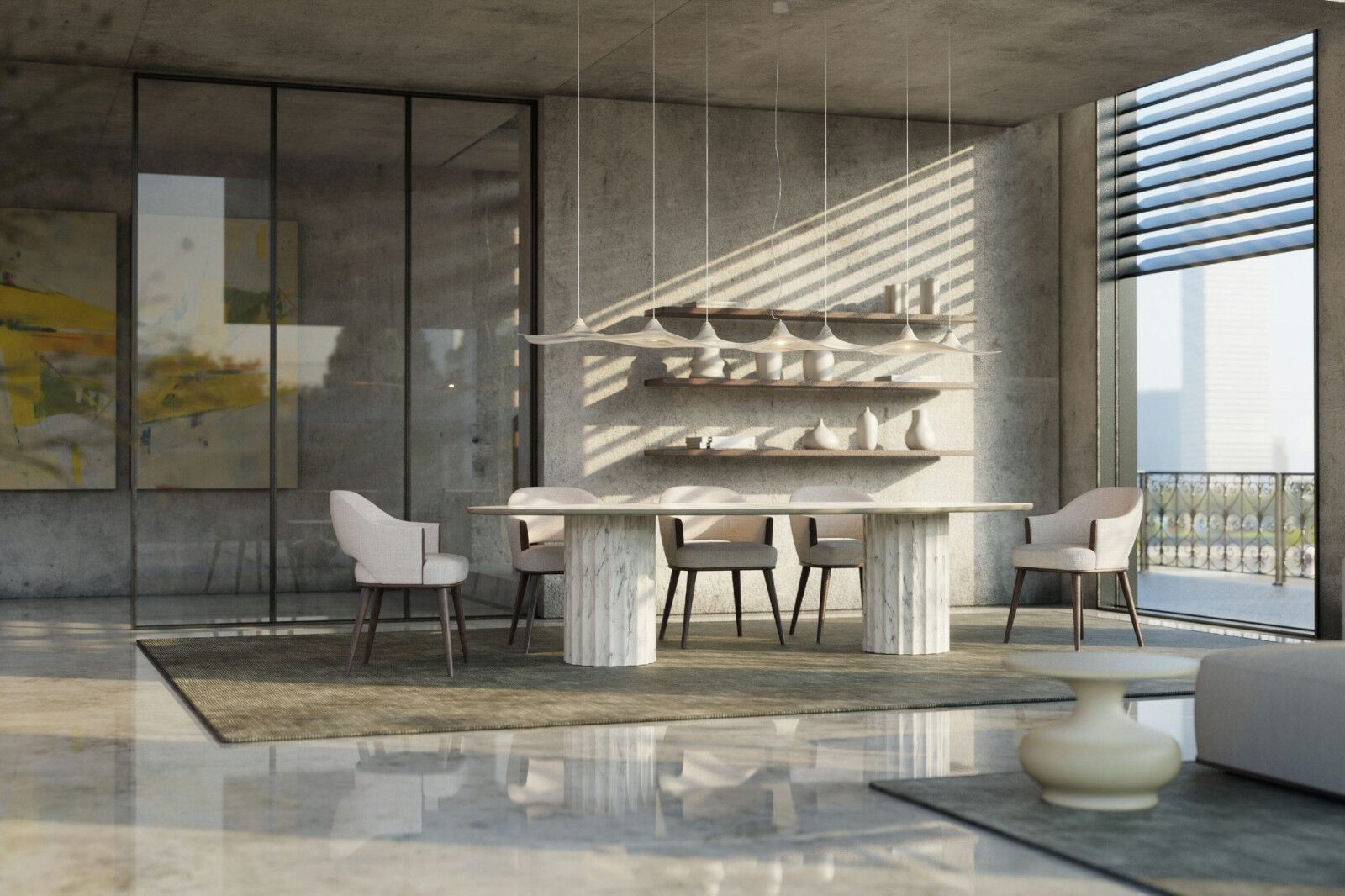 Овальный обеденный стол из стекловолокна GANSK ROMA ARCH-00022411 - Вид №2