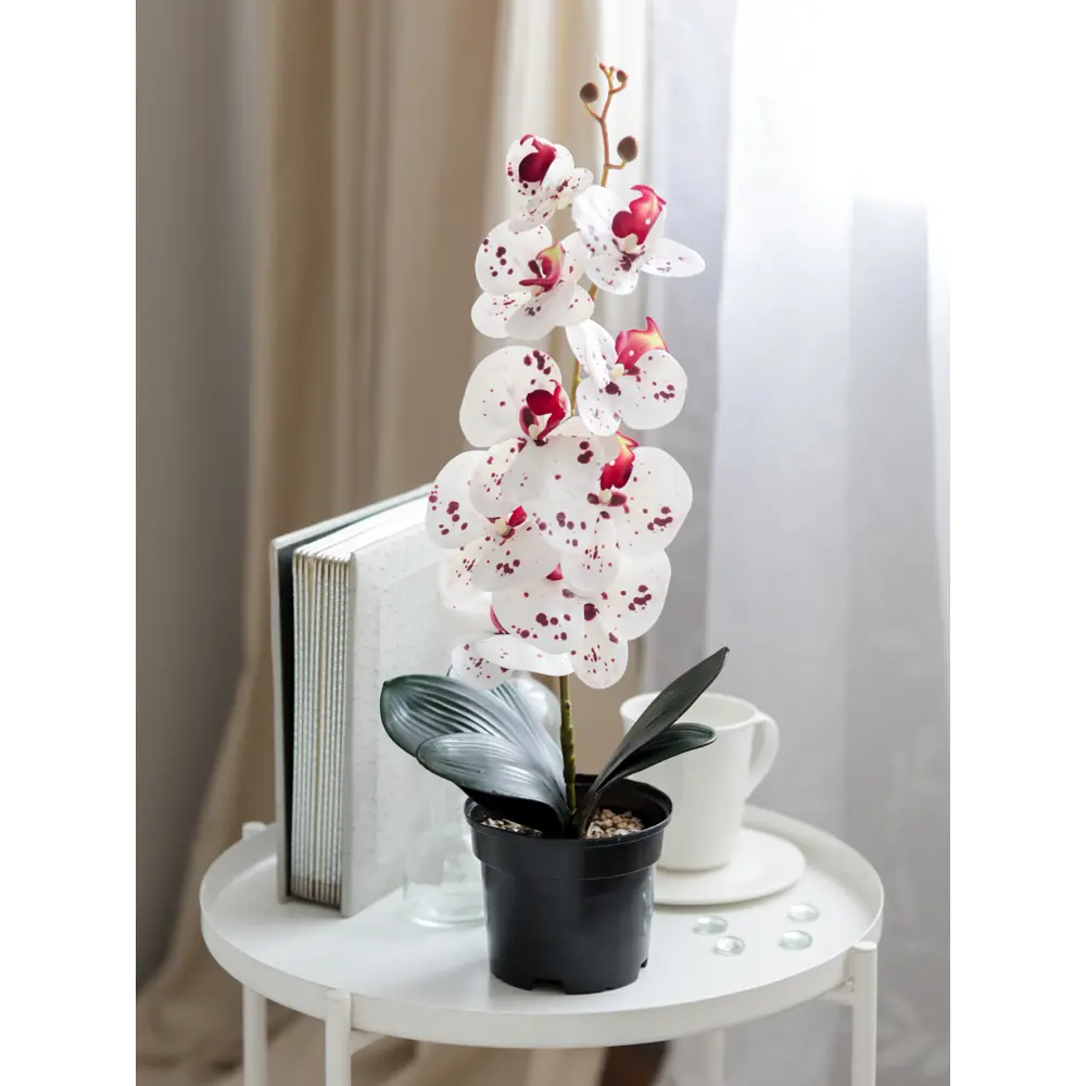 89356247 Искусственное растение в горшке орхидея h50 см цвет тигровый STLM-0951485 Santreyd  - Вид №3