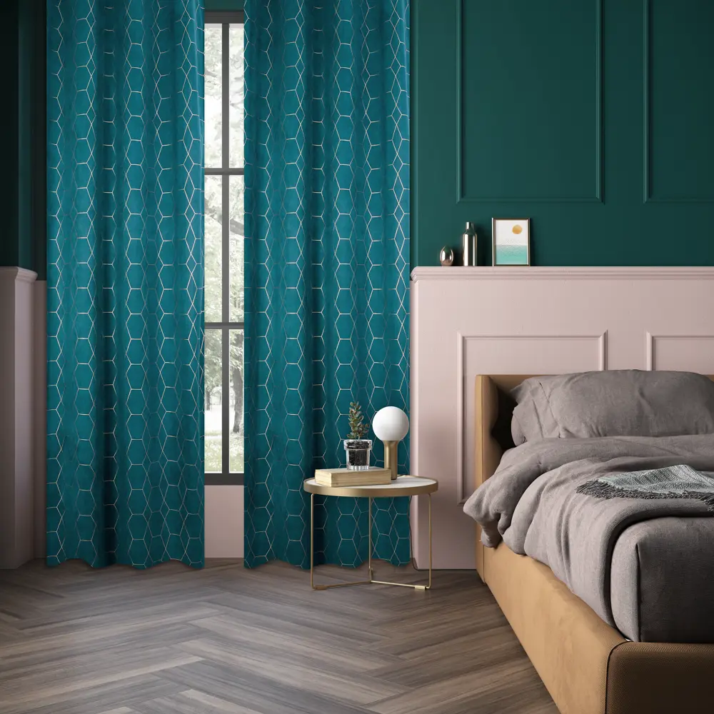 Штора на ленте Calenssie Miami1 200x280 см цвет синий 83321641 STLM-2041166 INSPIRE  - Вид №6