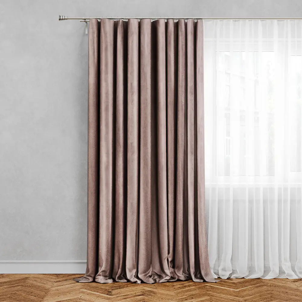 INSPIRE Штора Tony Fossil 4 с волнообразным дизайном 200×280 см 84756987
