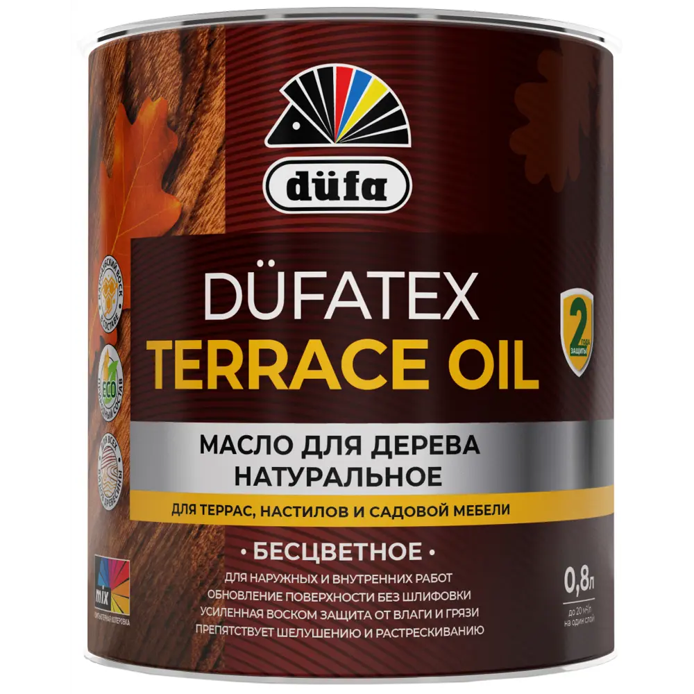 Масло для дерева Oil Terrace цвет бесцветный 0.8 л 89383257 STLM-2126585 Dufa 
