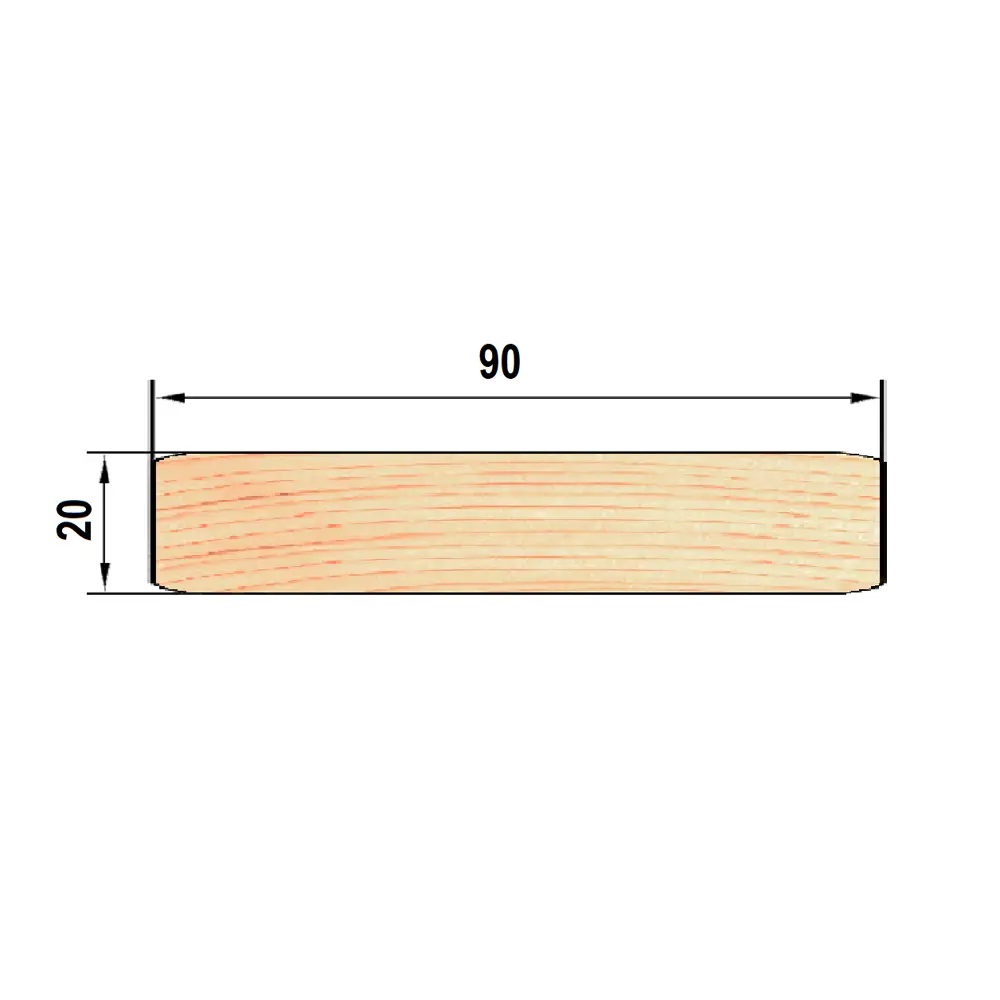 Доска строганая 20x90x1000 мм Лиственница 82599773 STLM-2080163 Santreyd  - Вид №3