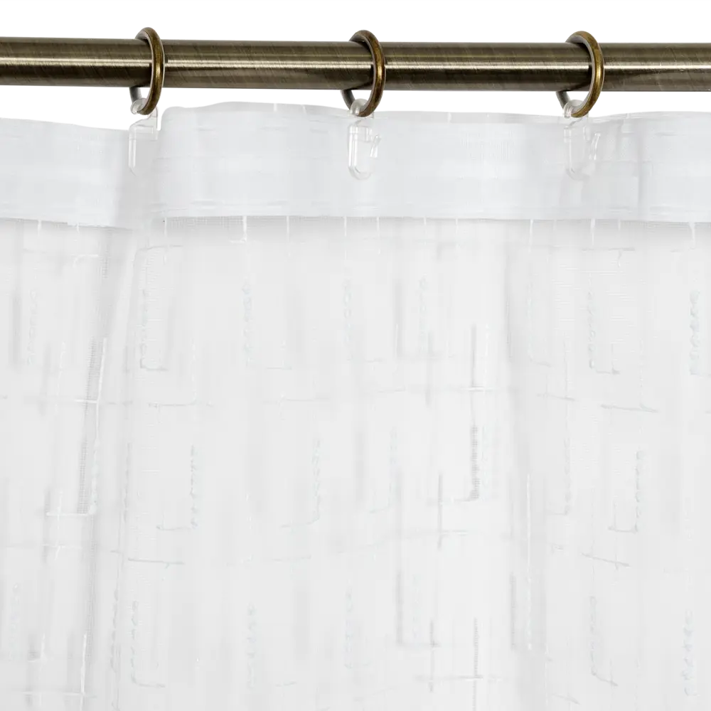 Тюль на ленте «Полосы», 250x260 см, полоски, цвет белый AMORE MIO STLM-2000781 - Вид №5