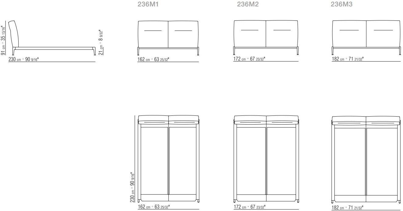 Flexform Двуспальная кровать из ткани с мягким изголовьем Adda sun-id-1481703 - Вид №8