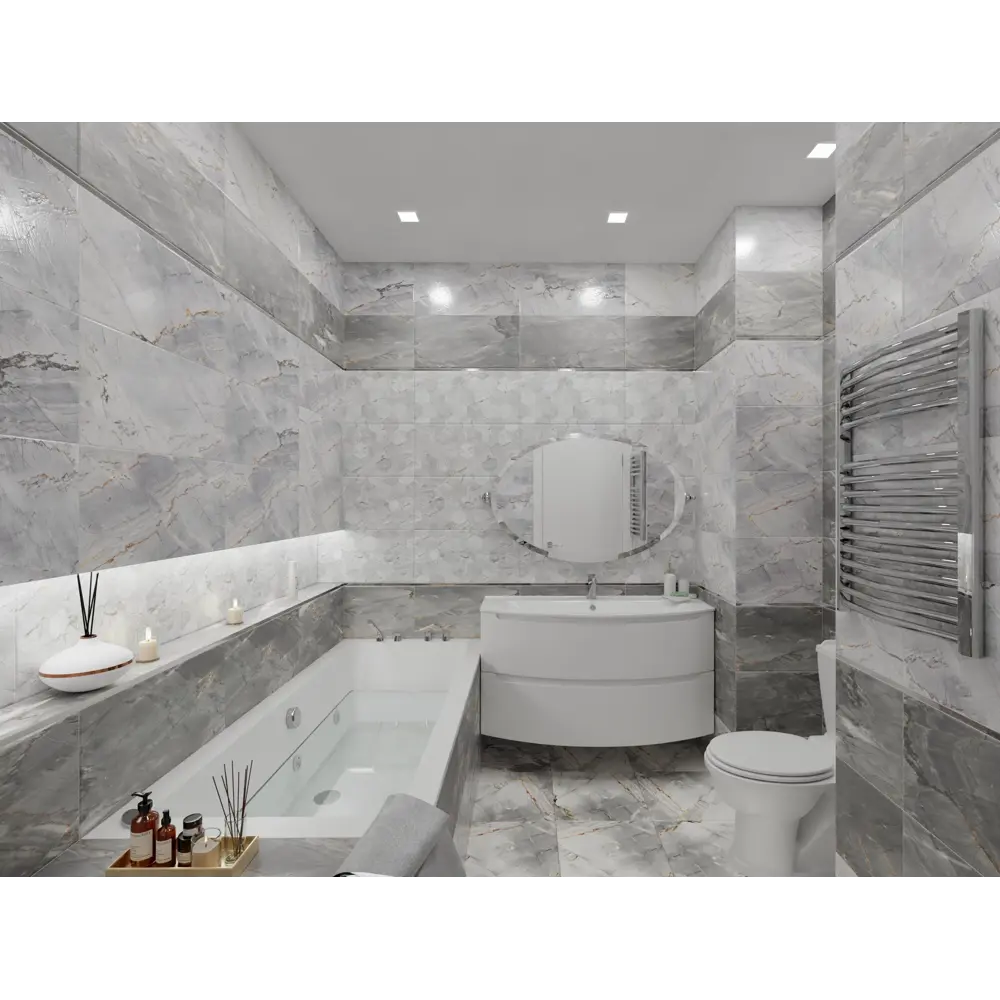 Плитка настенная Strict Light 30x60 см 1.62 м² цвет светло-серый Santreyd STLM-2043603 - Вид №4