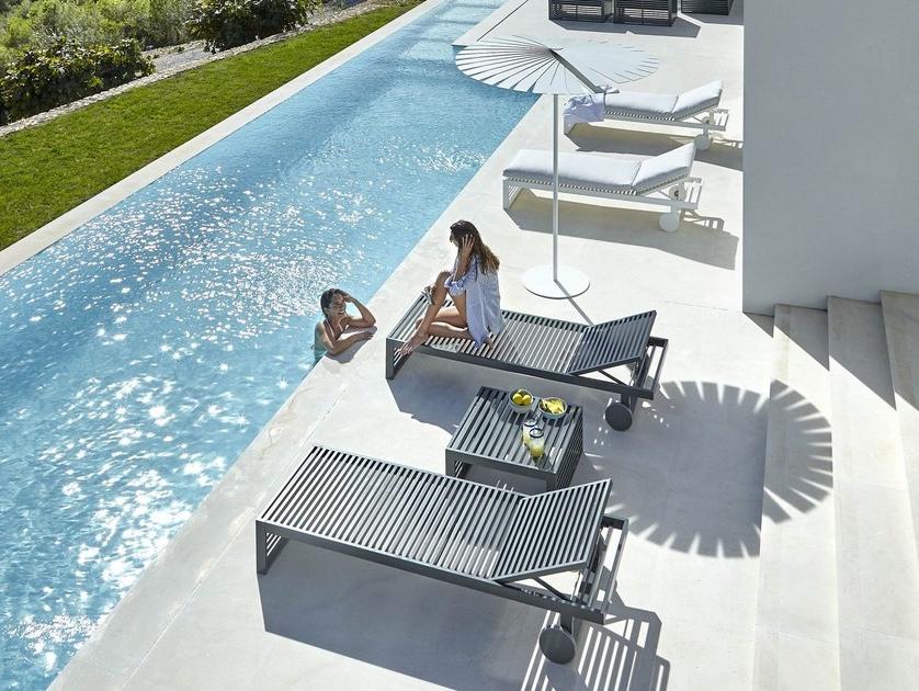 GANDIABLASCO Откидной алюминиевый садовый шезлонг на колесиках Dna sun-id-1485464 - Вид №4