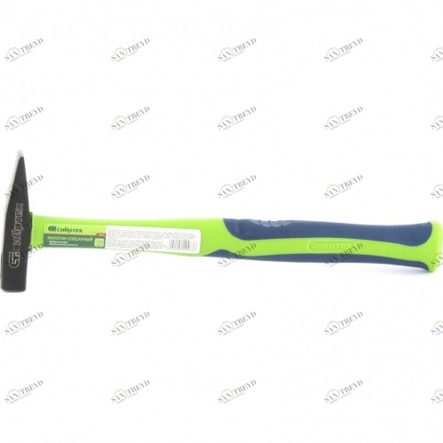 Молоток слесарный 600г фиберглассовая обрезиненная рукоятка СИБРТЕХ 12443