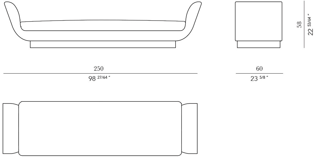 ROSSATO ARREDAMENTI Изогнутая бархатная кушетка Home sun-id-1403354 - Вид №4